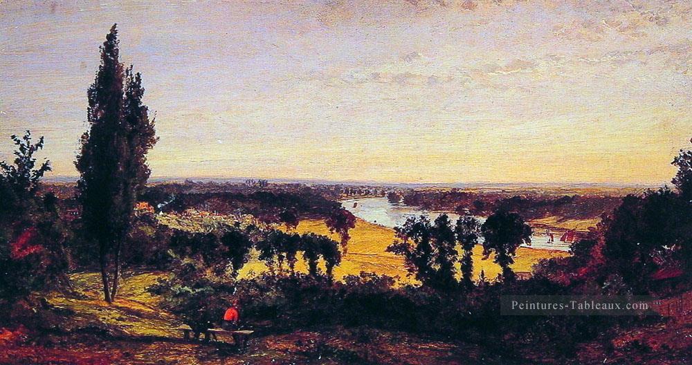 Richmond Hill et le paysage de la Tamise Londres Jasper Francis Cropsey Peintures à l'huile